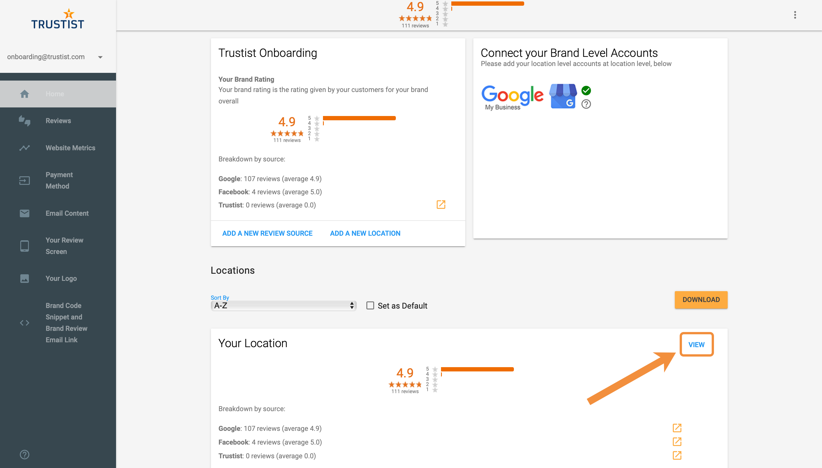 Trustist Reviewer Dashboard